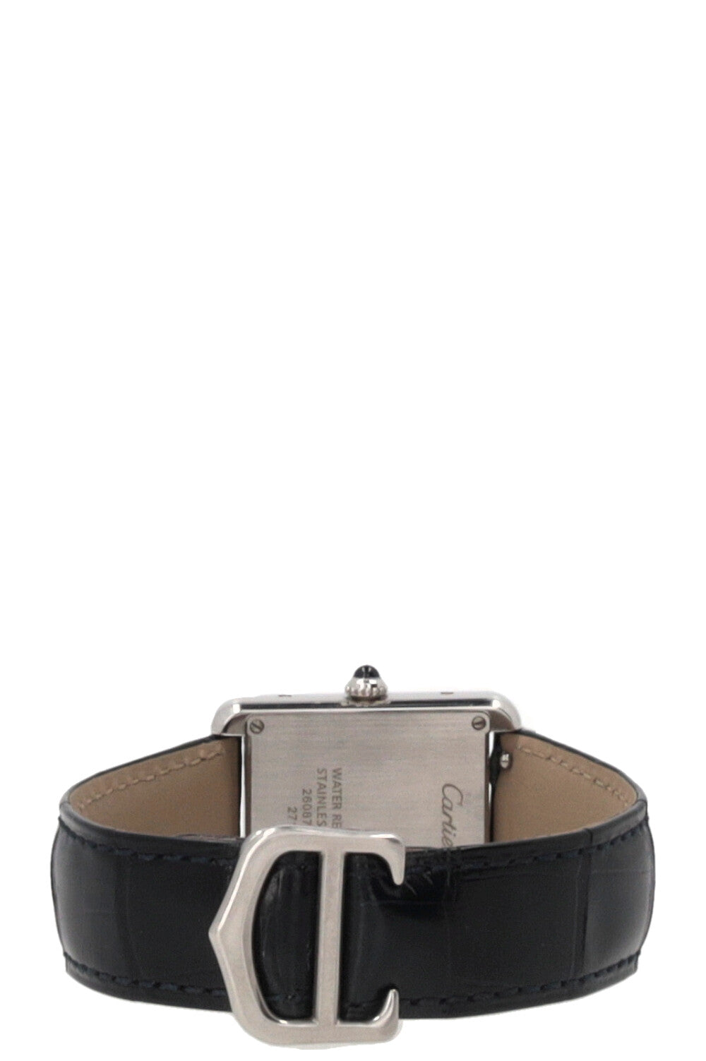 CARTIER Tank Must De Cartier Cuir de crocodile Argent