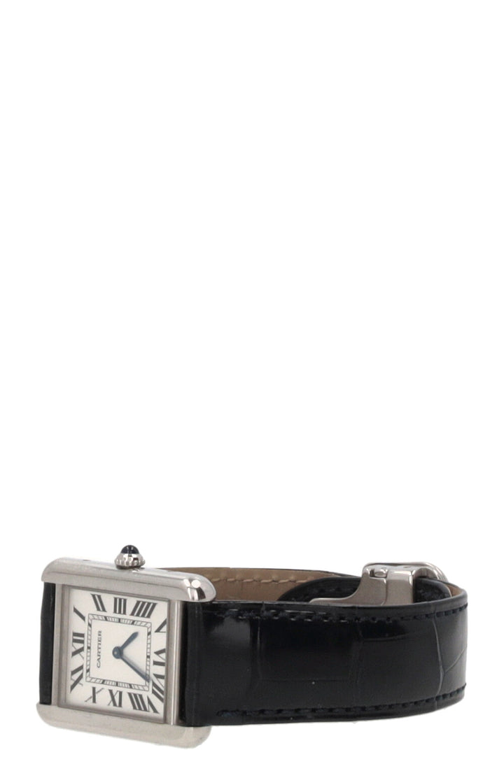 CARTIER Tank Must De Cartier Cuir de crocodile Argent