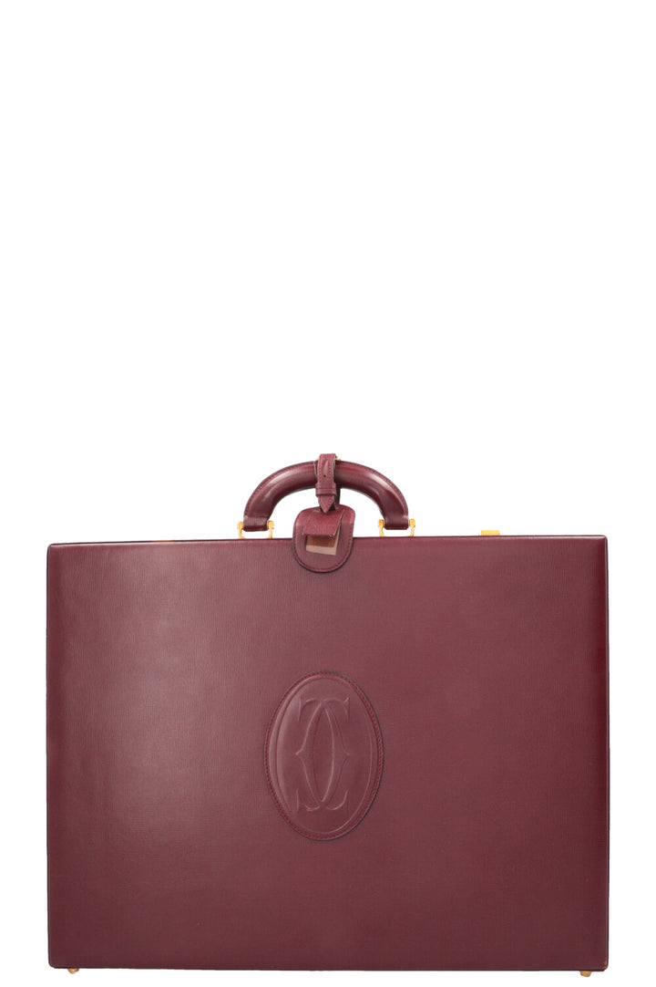 CARTIER Vintage Briefcase Burgundy