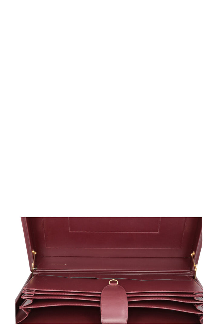 CARTIER Vintage Briefcase Burgundy