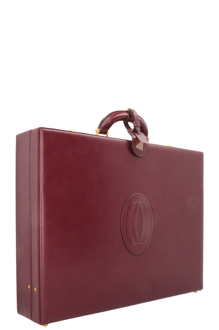 CARTIER Vintage Briefcase Burgundy