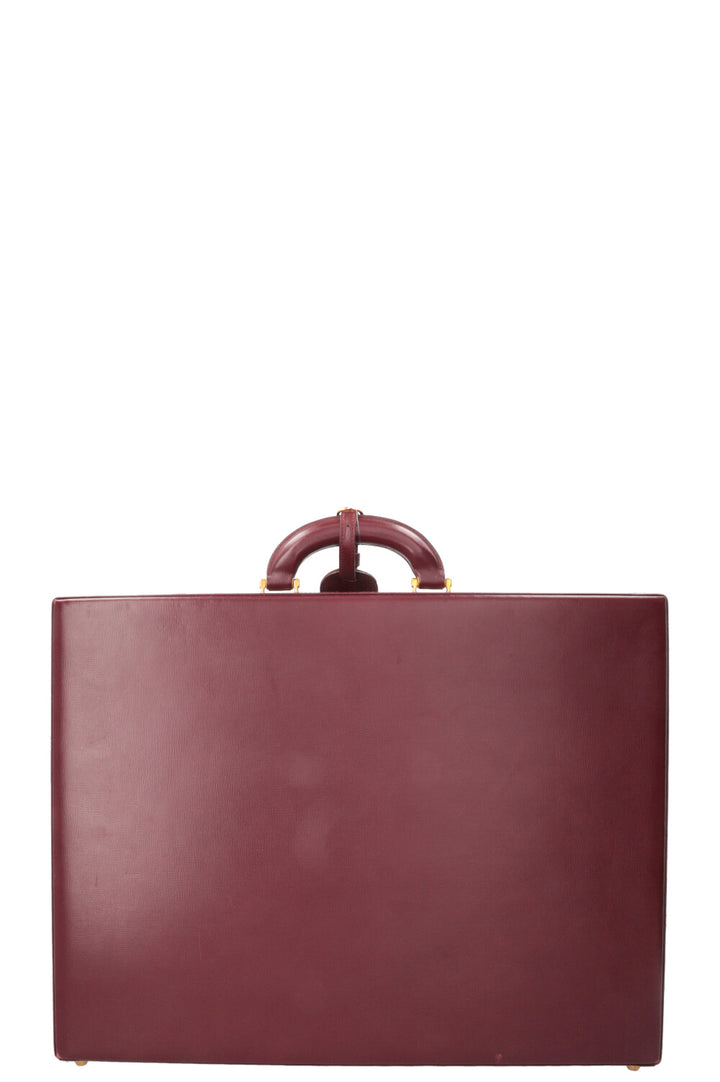 CARTIER Vintage Briefcase Burgundy