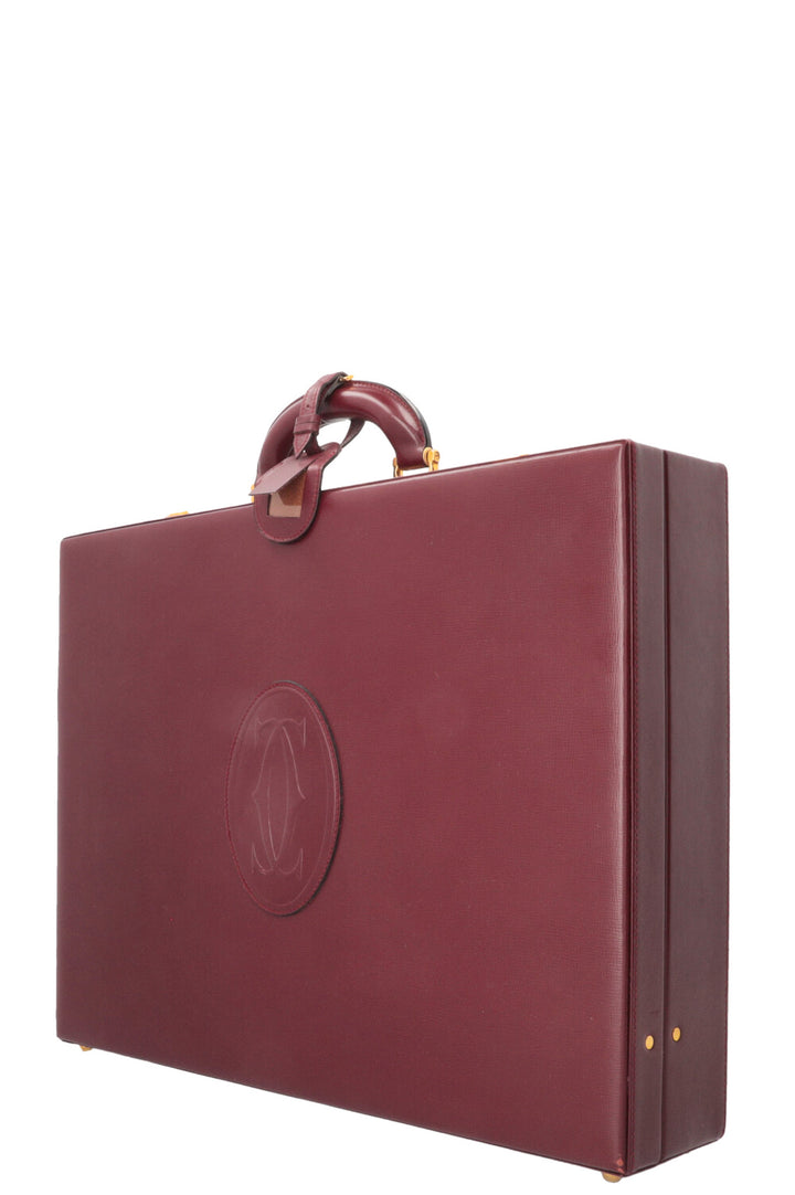 CARTIER Vintage Briefcase Burgundy
