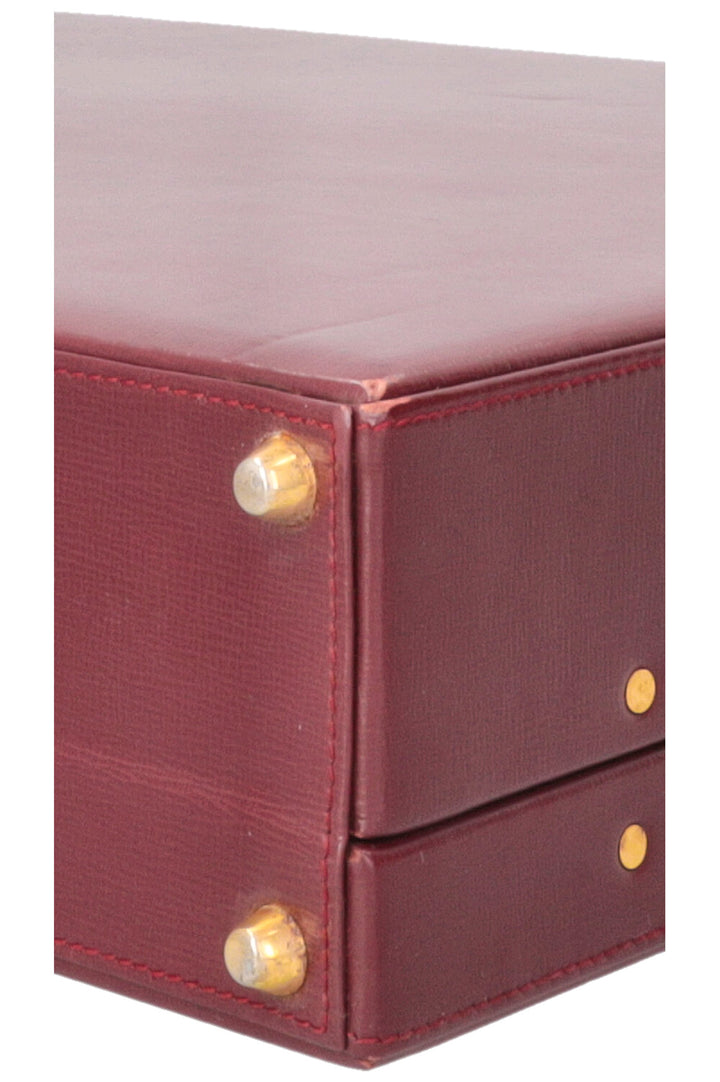 CARTIER Vintage Briefcase Burgundy
