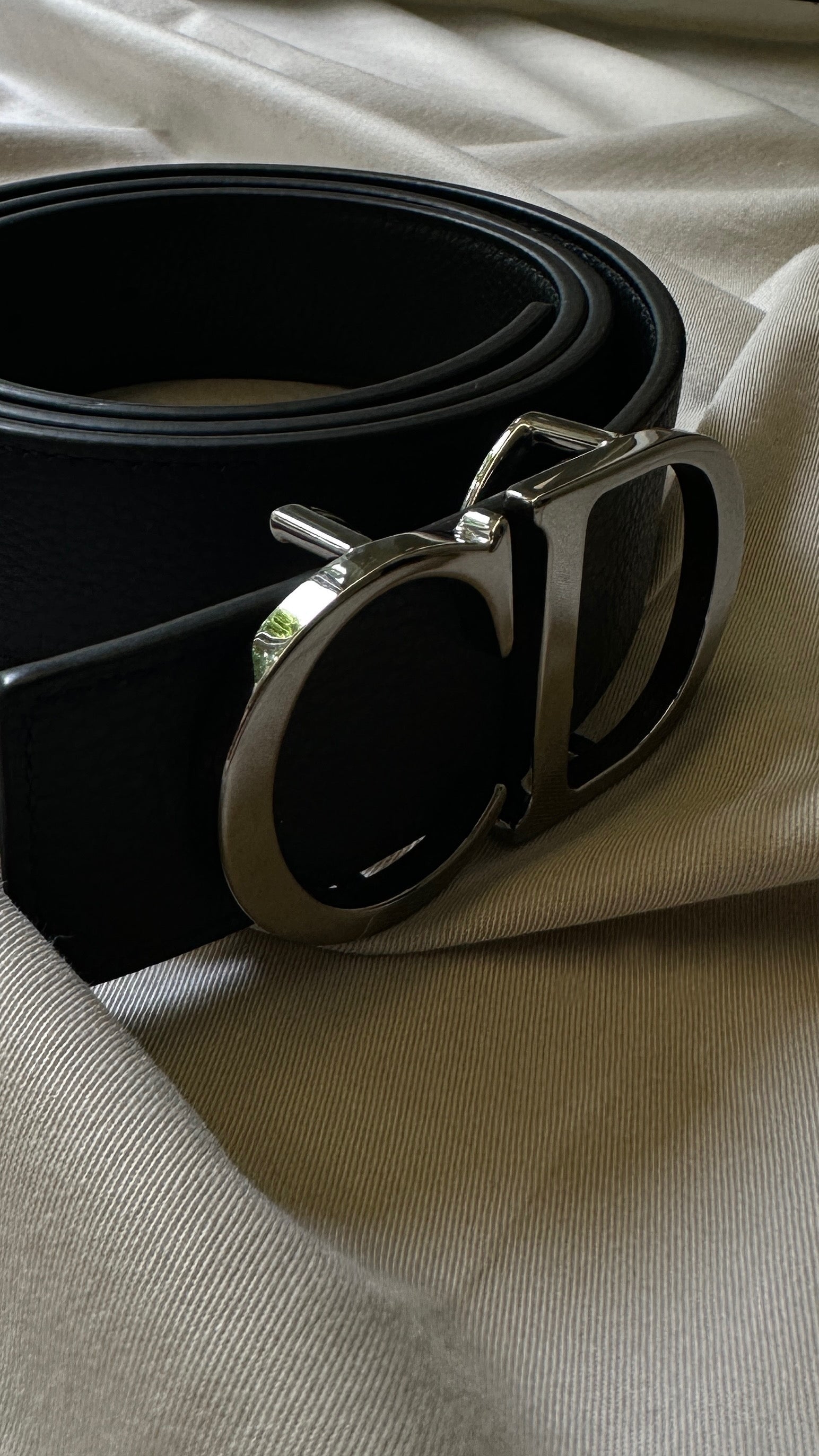 DIOR HOMME Reversible CD Belt 35 Navy Black – REAWAKE
