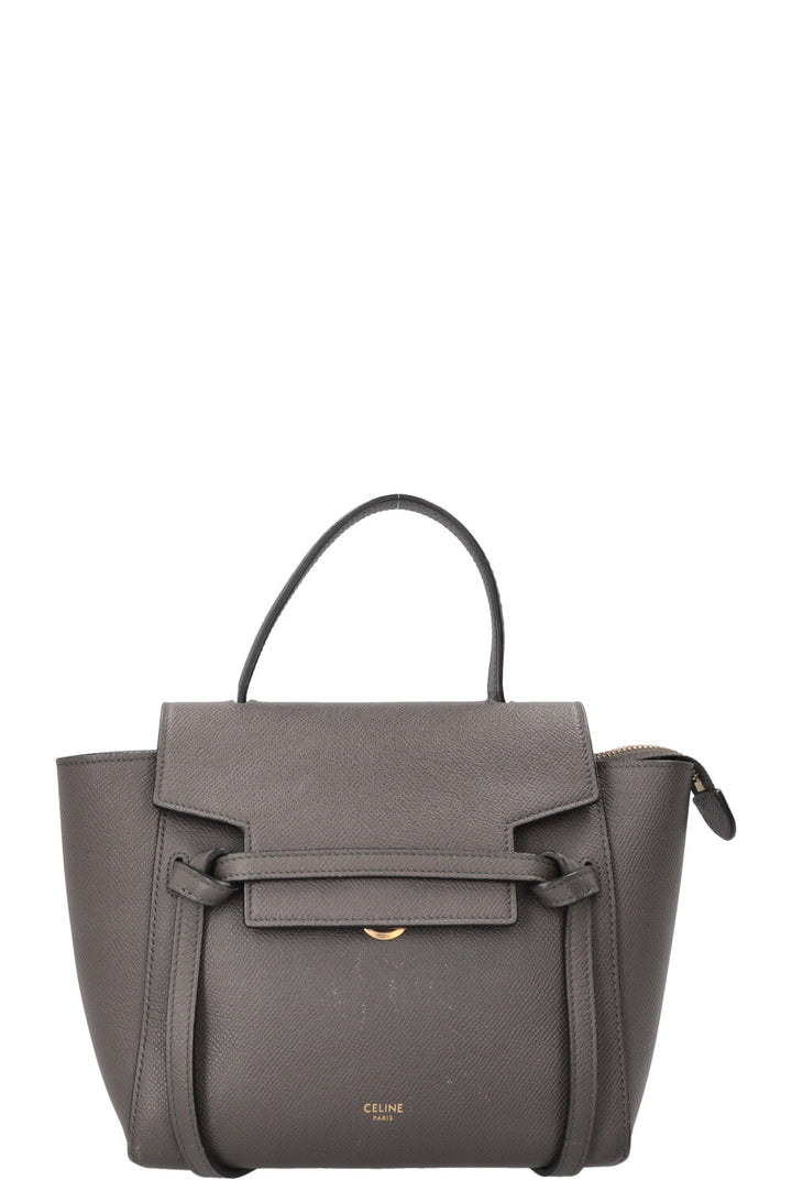 CELINE Belt Bag Nano Cuir Gris