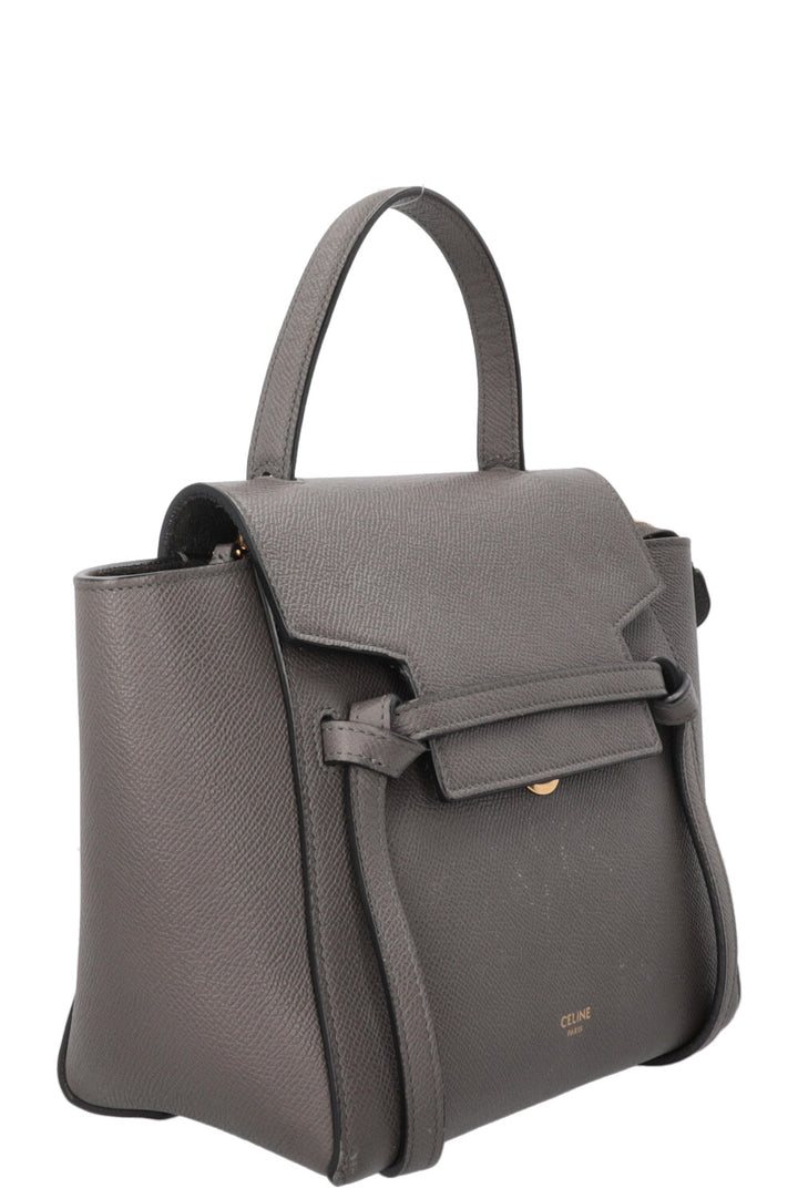 CELINE Belt Bag Nano Cuir Gris