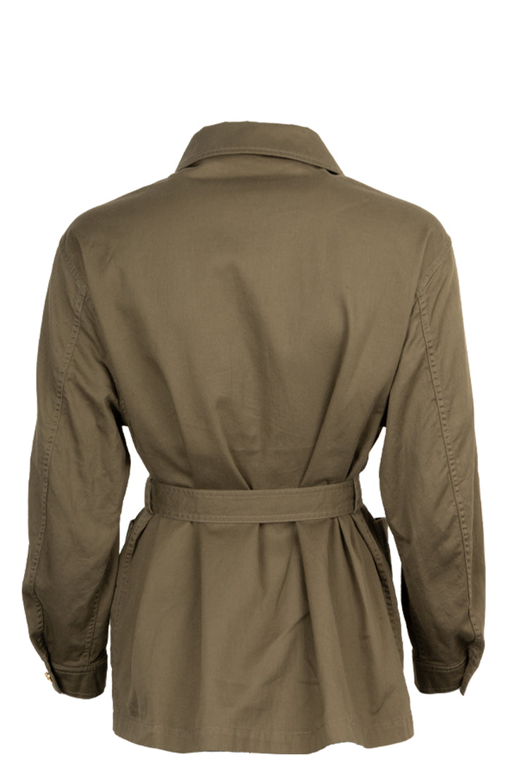 CELINE Belted Jacket Cotton Green