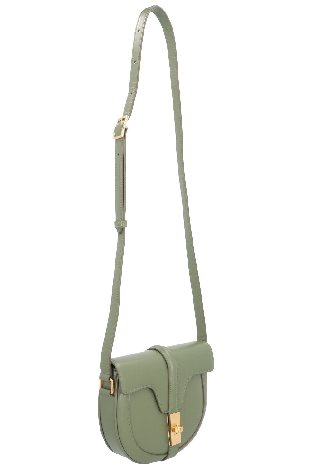 CELINE 16 Besace Crossbody Bag in Green Leather