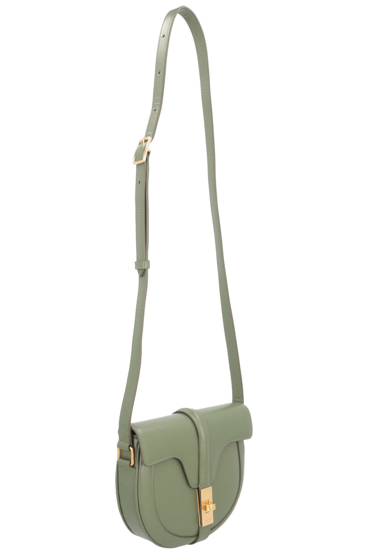 CELINE 16 Besace Crossbody Bag in Green Leather