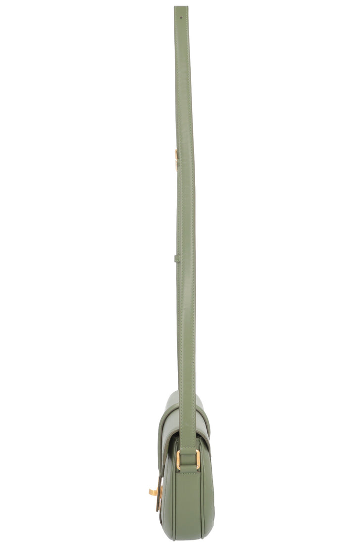 CELINE 16 Besace Crossbody Bag in Green Leather