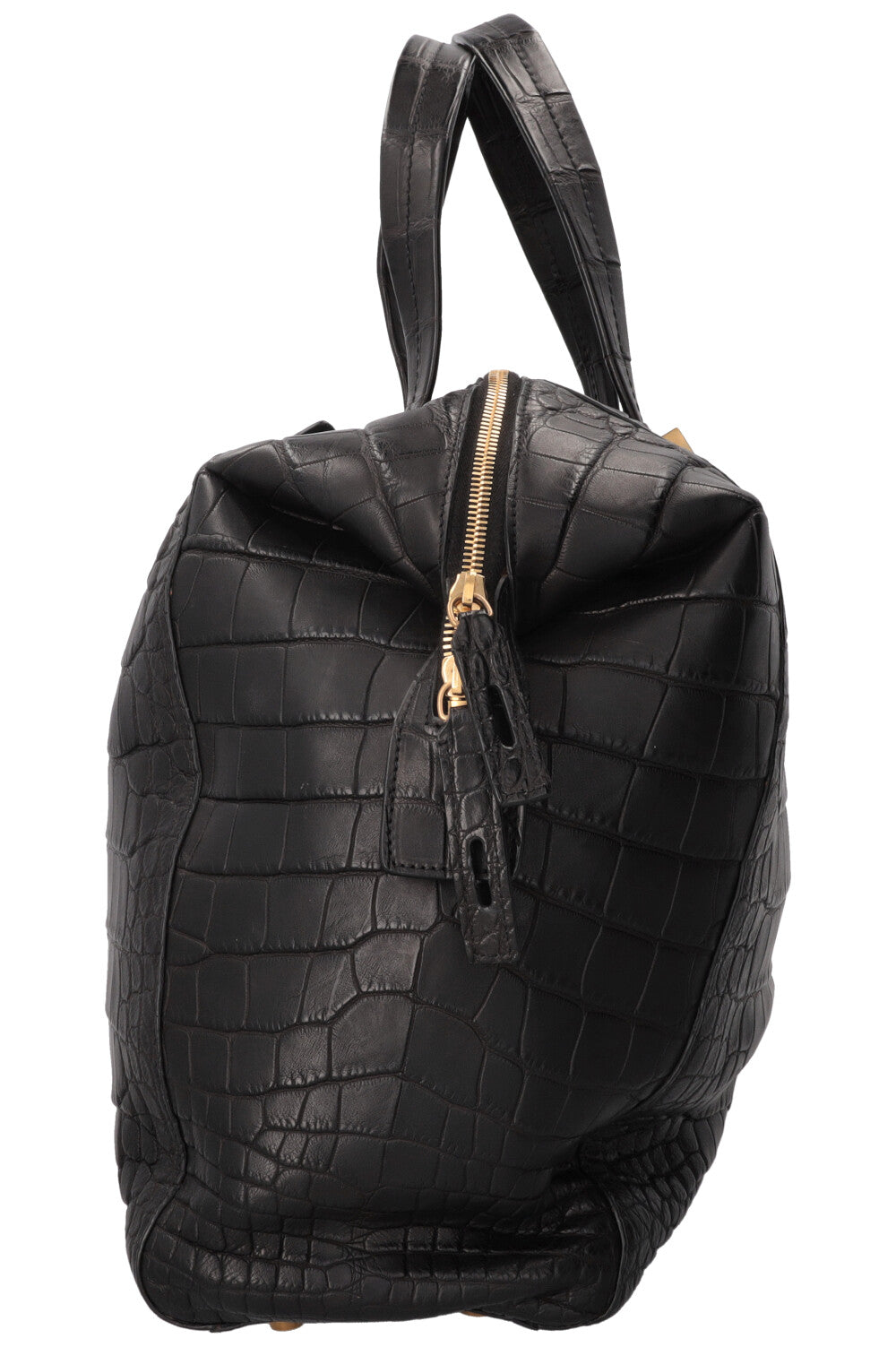 Sac bowling CÉLINE en croco noir