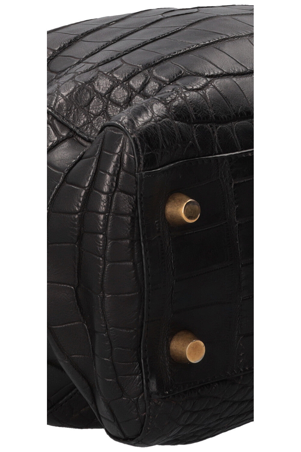 Sac bowling CÉLINE en croco noir