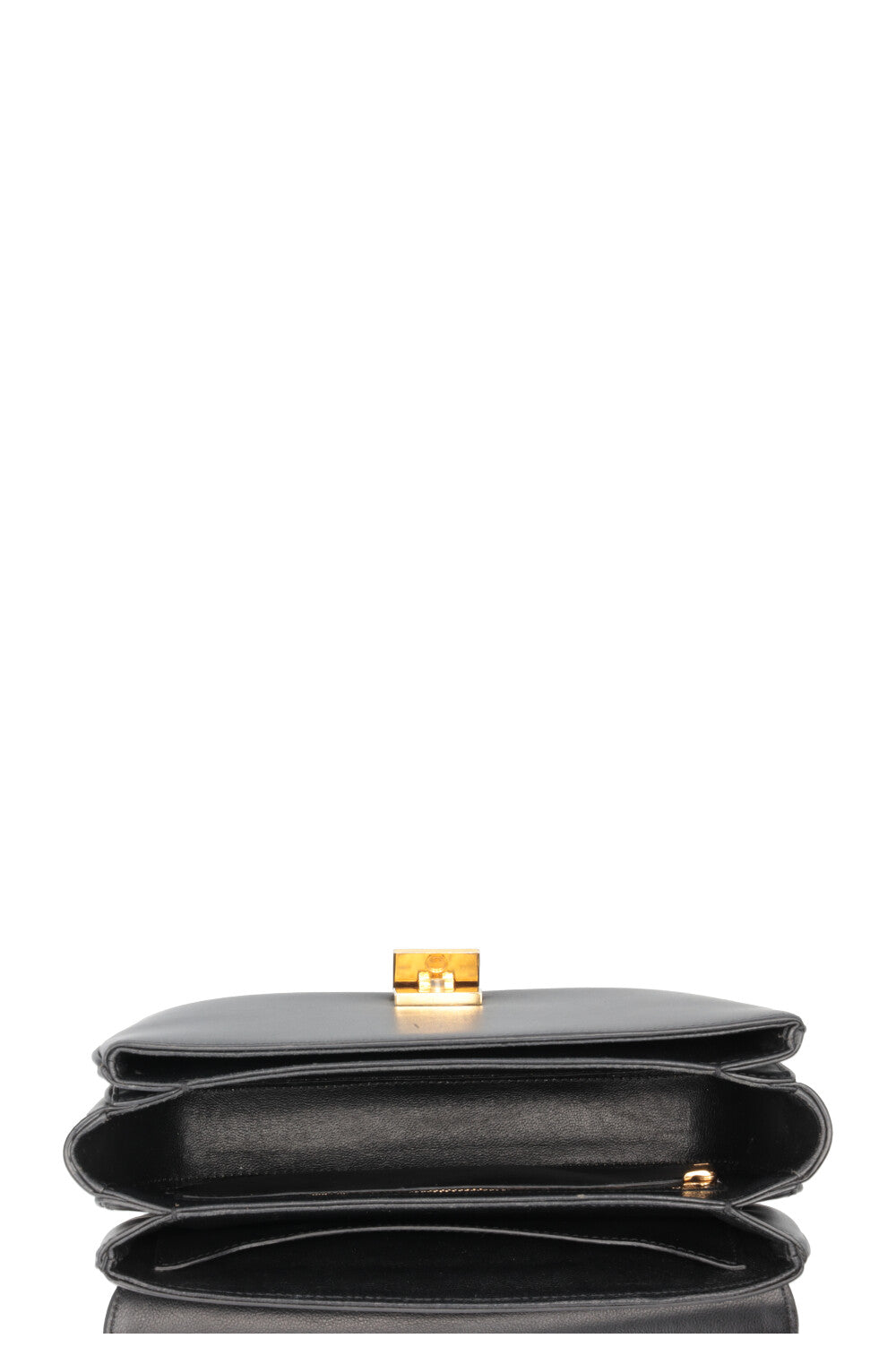 CELINE C Flap Bag Leather Black