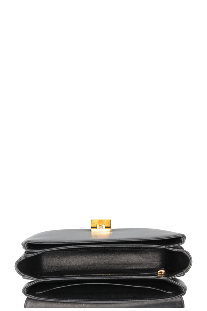 CELINE C Flap Bag Leather Black