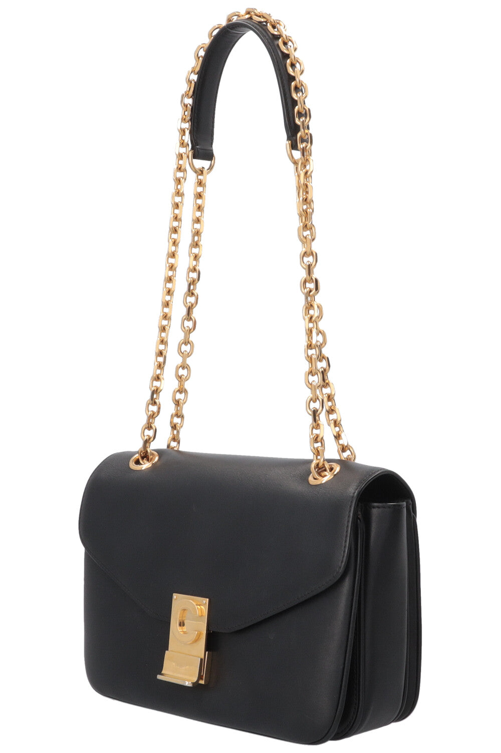 CELINE C Flap Bag Leather Black