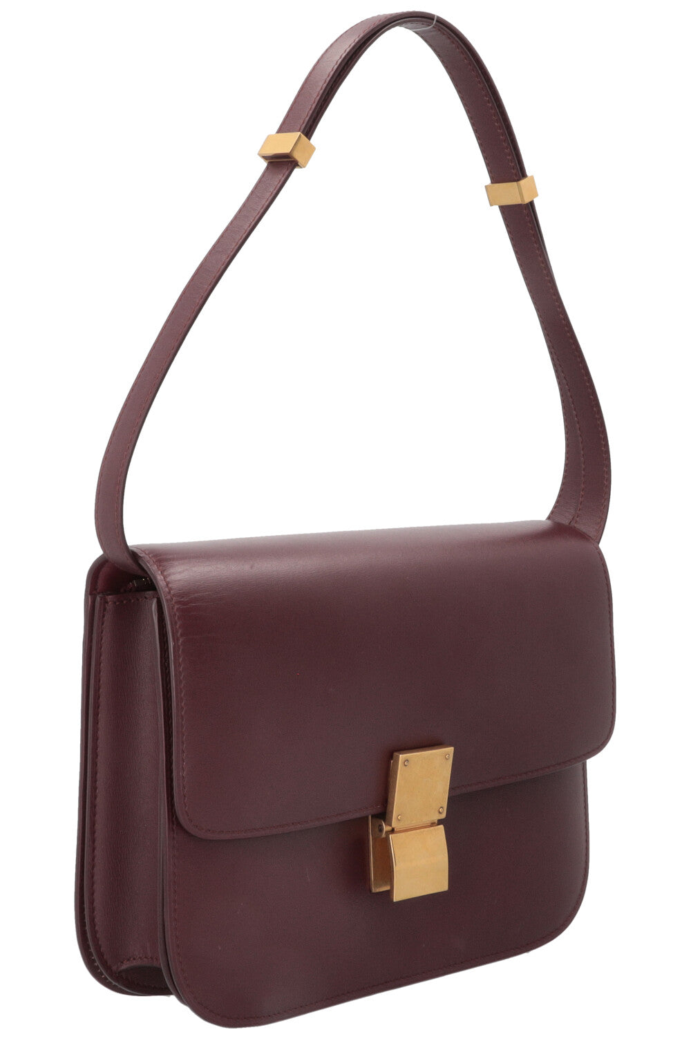 CÉLINE Classic Medium Box Bag Cuir Bordeaux