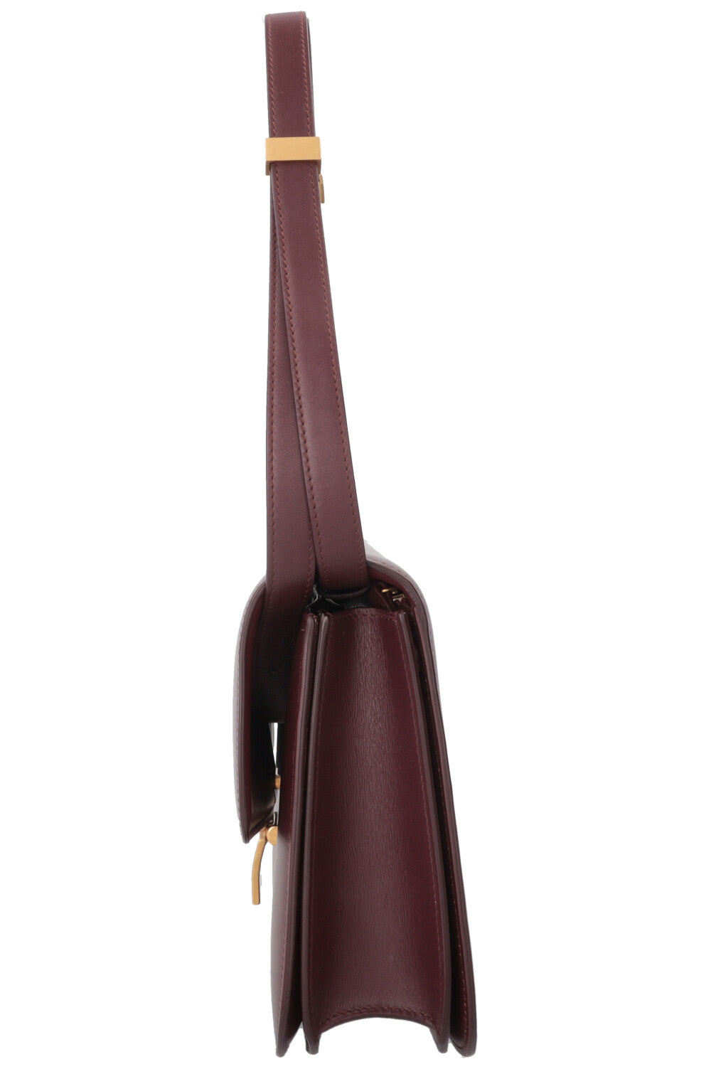 CÉLINE Classic Medium Box Bag Cuir Bordeaux