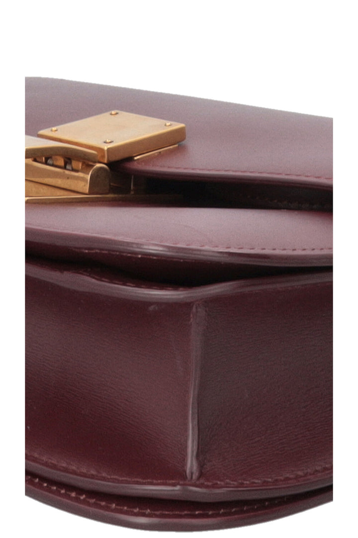 CÉLINE Classic Medium Box Bag Cuir Bordeaux
