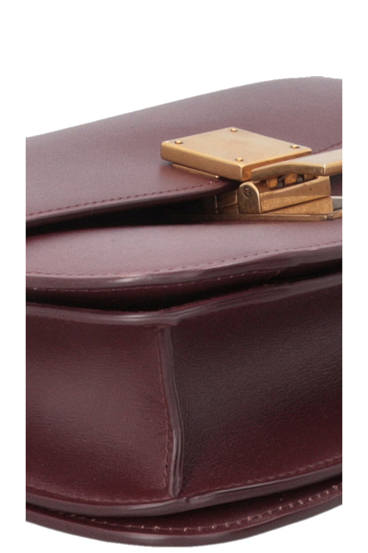 CÉLINE Classic Medium Box Bag Cuir Bordeaux