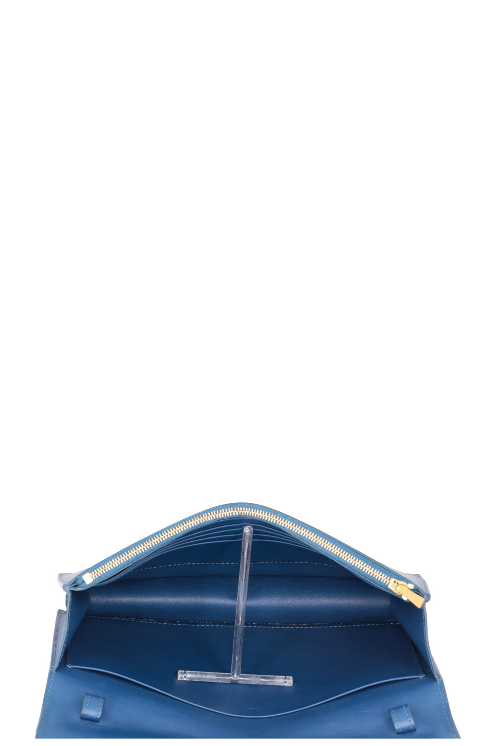 CELINE Frame Clutch Leather Cream