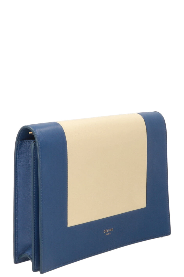 CELINE Frame Clutch Leather Cream
