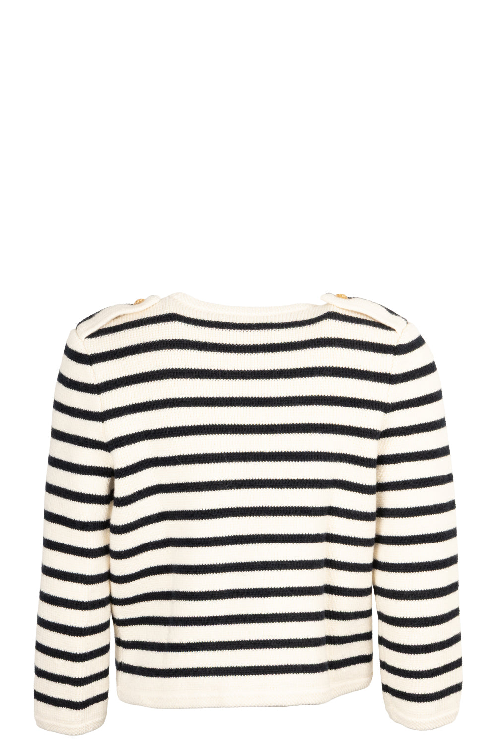 CELINE Knit Jacket Striped Black White