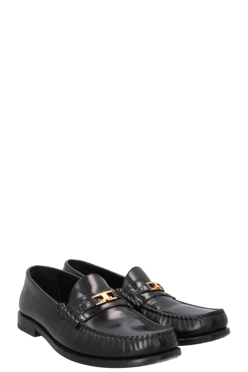 Mocassins CELINE Luco Triomphe en cuir noir