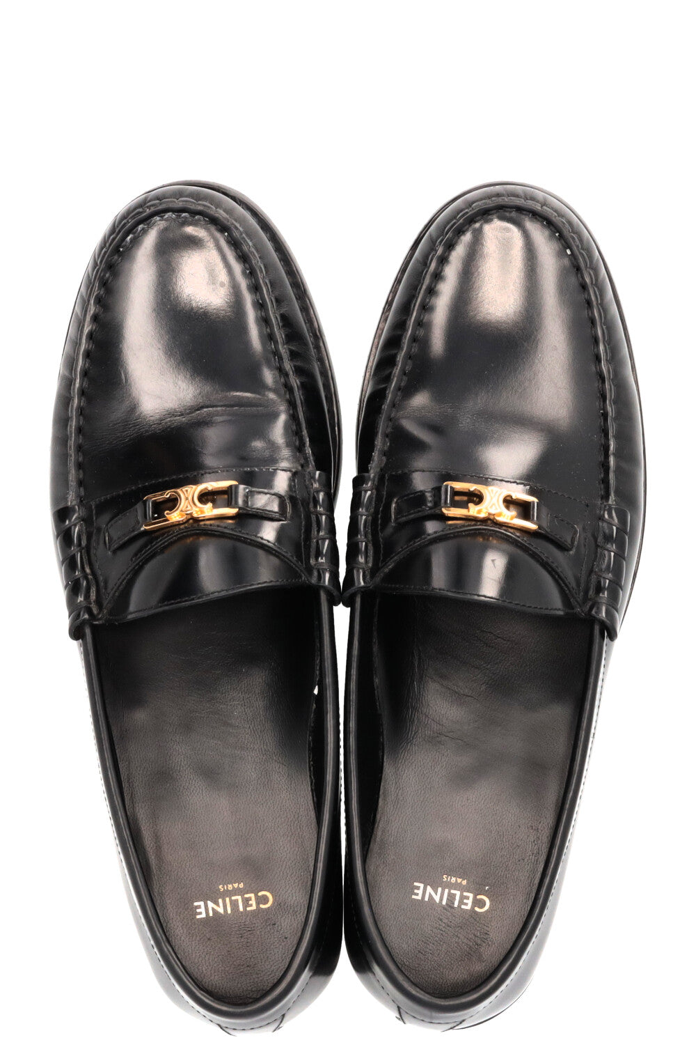 Mocassins CELINE Luco Triomphe en cuir noir