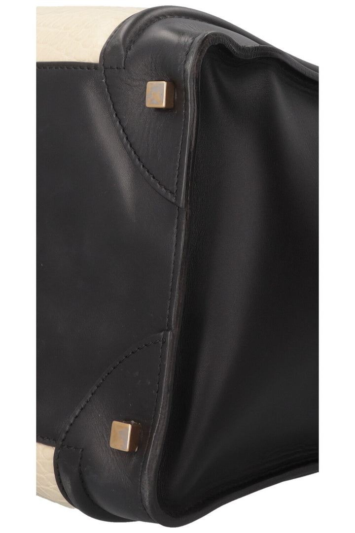 CÉLINE Luggage Grand Croco Blanc Noir