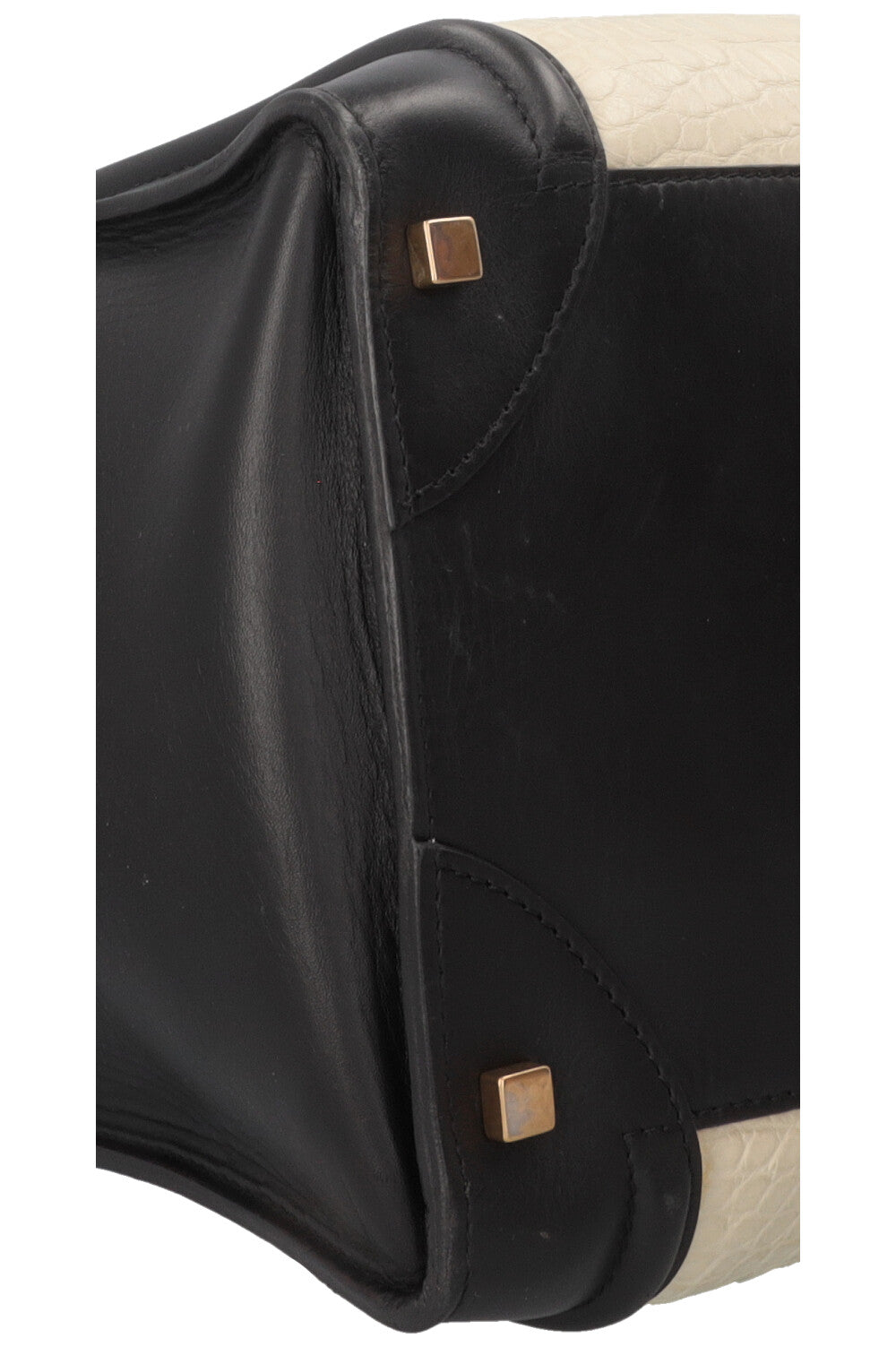 CÉLINE Luggage Grand Croco Blanc Noir