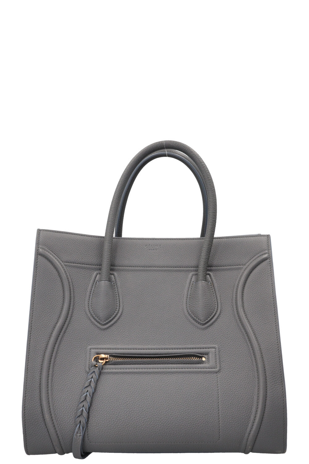 CÉLINE Sac Bagage Medium Phantom Cuir Gris