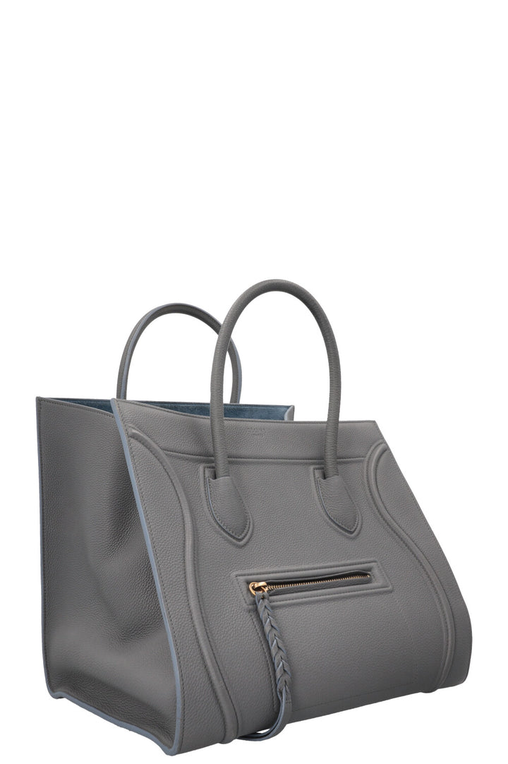 CÉLINE Sac Bagage Medium Phantom Cuir Gris