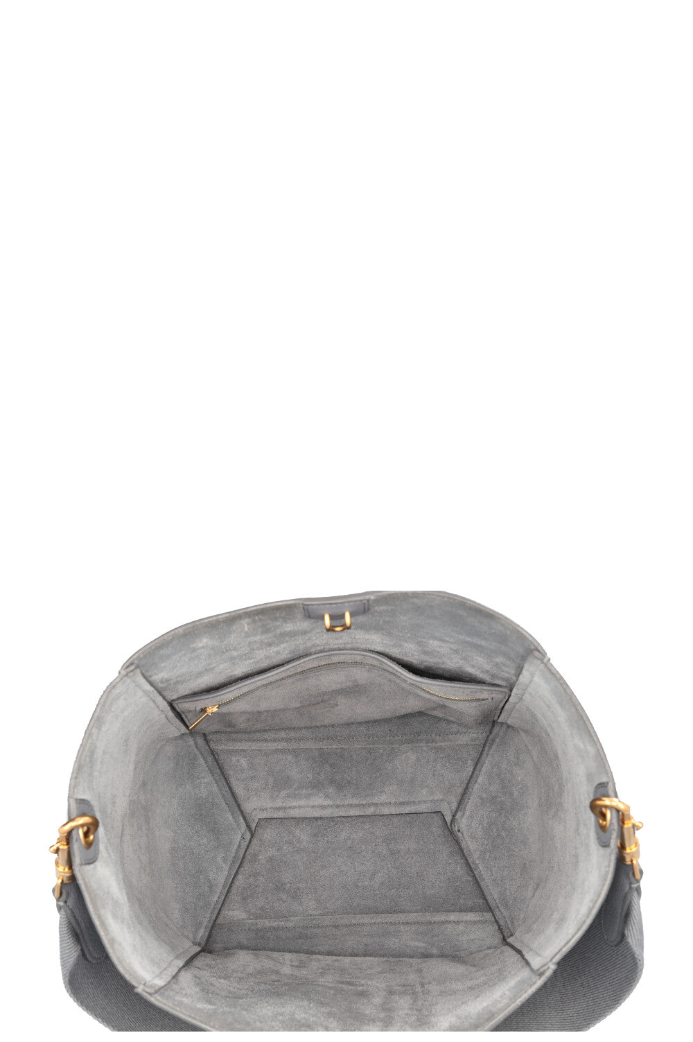 Sac CELINE Sangle moyen modèle en cuir gris