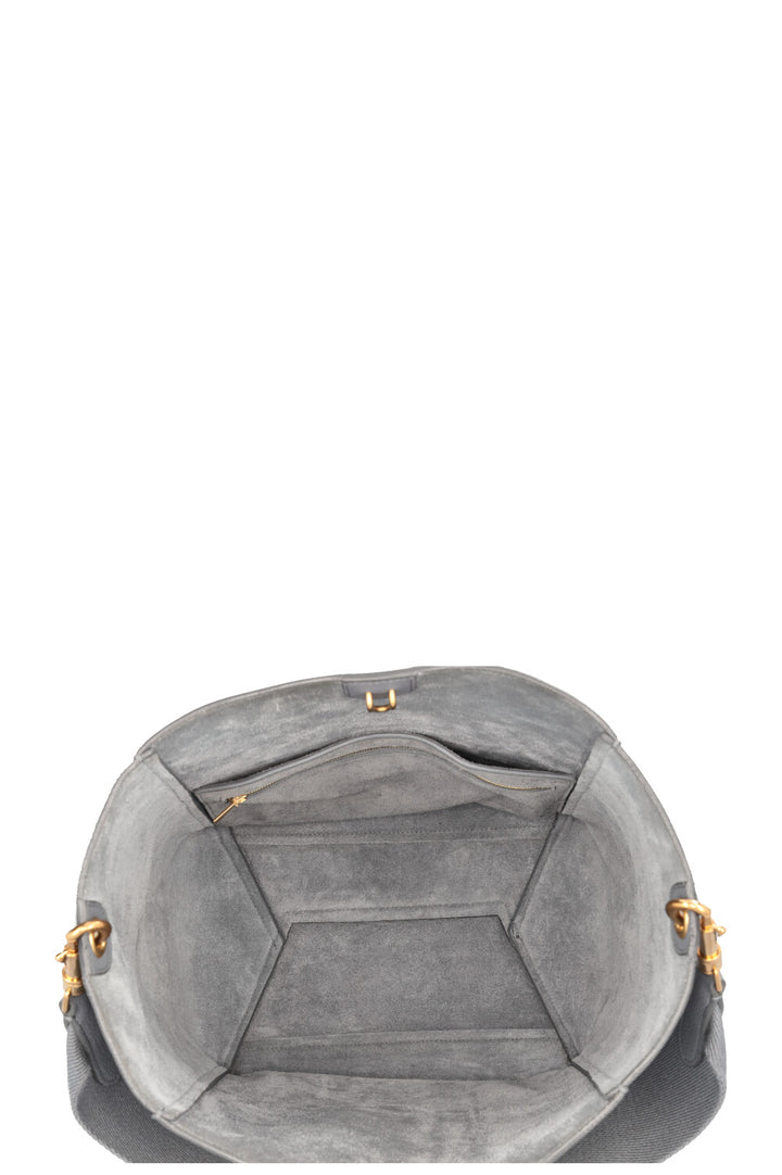 Sac CELINE Sangle moyen modèle en cuir gris
