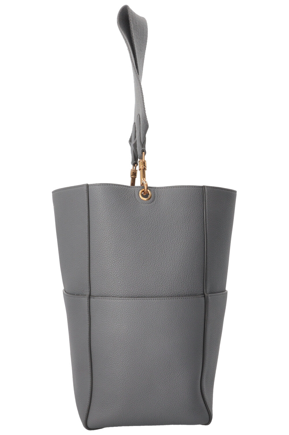 Sac CELINE Sangle moyen modèle en cuir gris