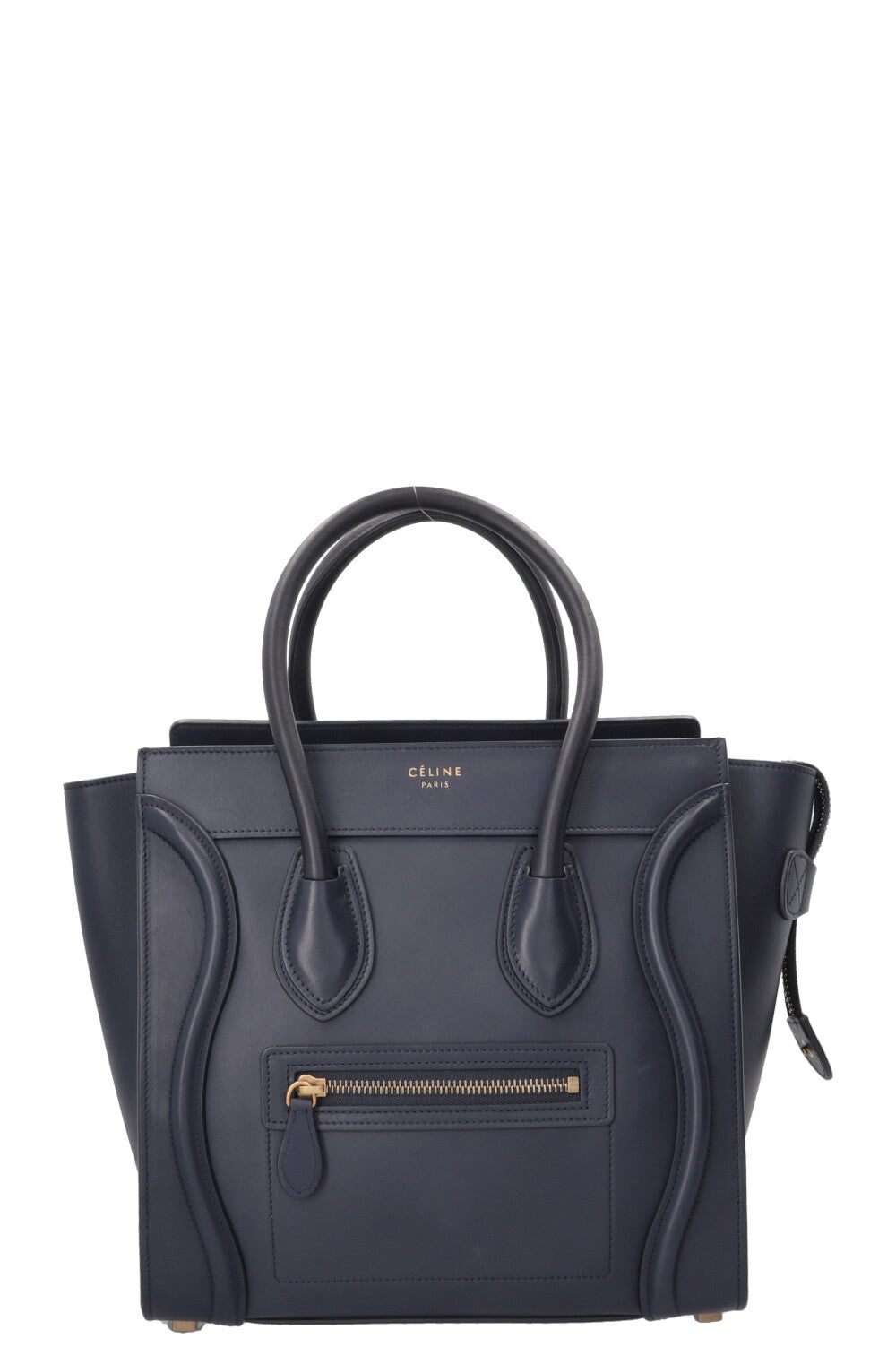 CELINE Micro Luggage Handbag Navy