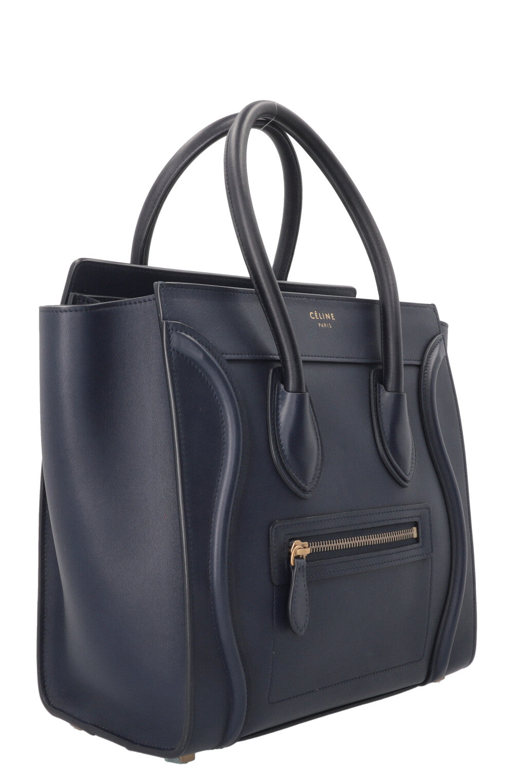 CELINE Micro Luggage Handbag Navy