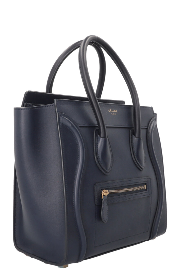 CELINE Micro Luggage Handbag Navy
