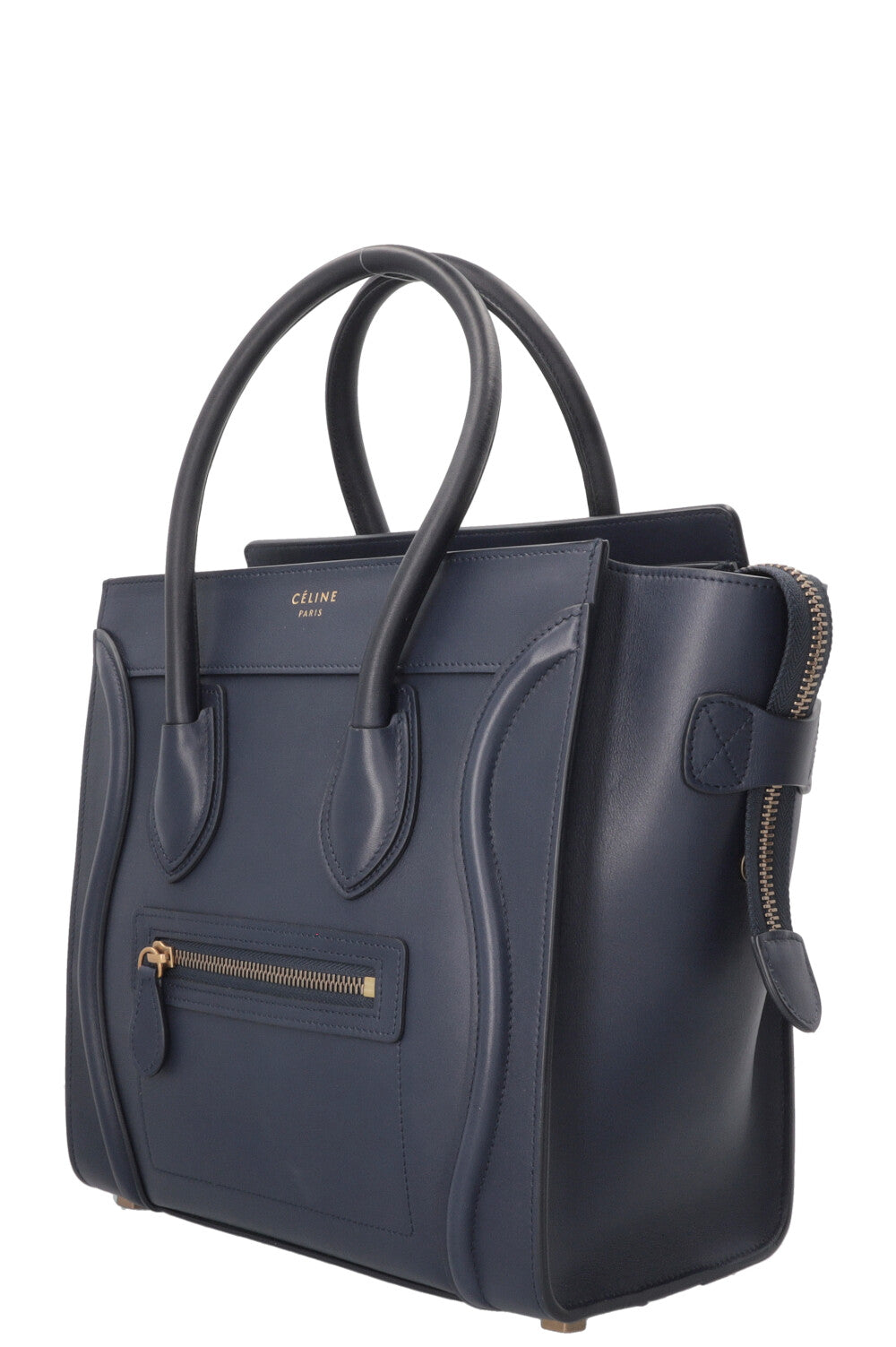 CELINE Micro Luggage Handbag Navy