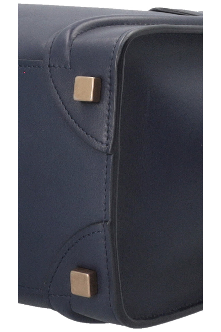CELINE Micro Luggage Handbag Navy