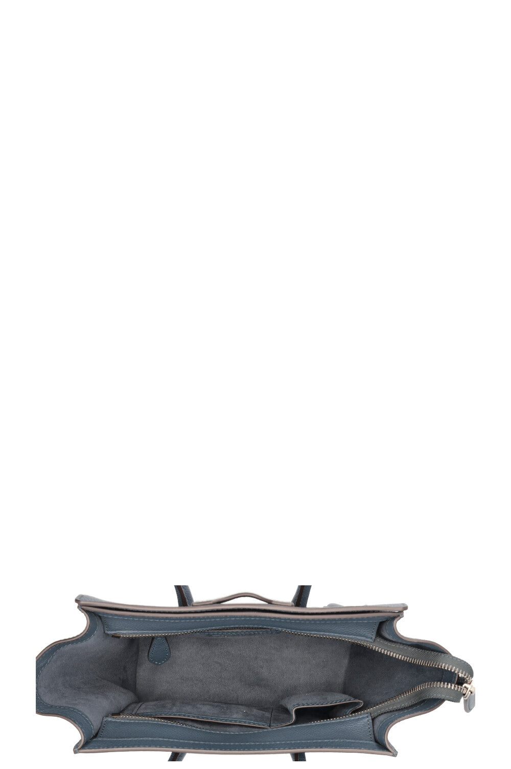 CELINE Micro Luggage Tote bleu