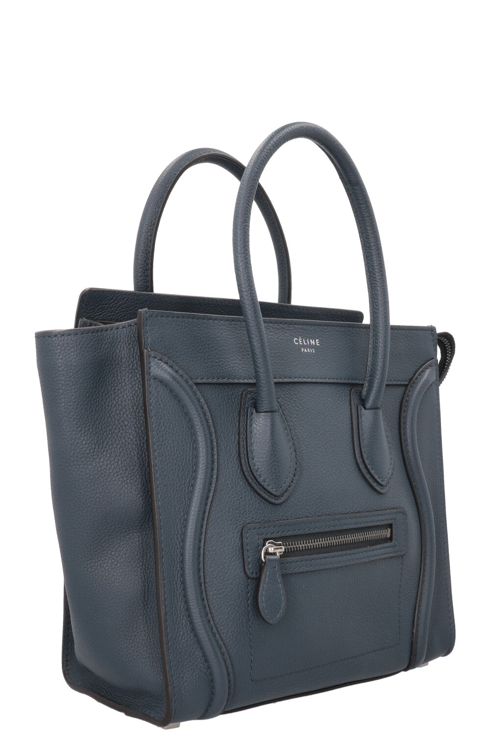 CELINE Micro Luggage Tote bleu
