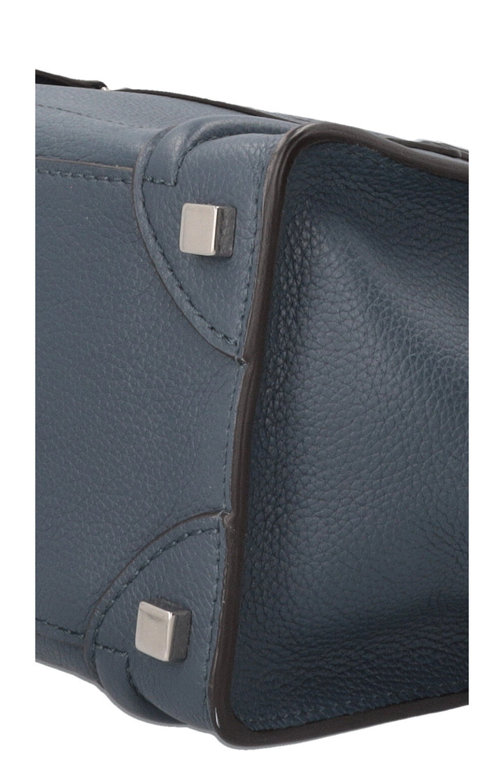 CELINE Micro Luggage Tote bleu