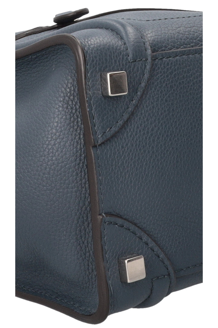 CELINE Micro Luggage Tote bleu