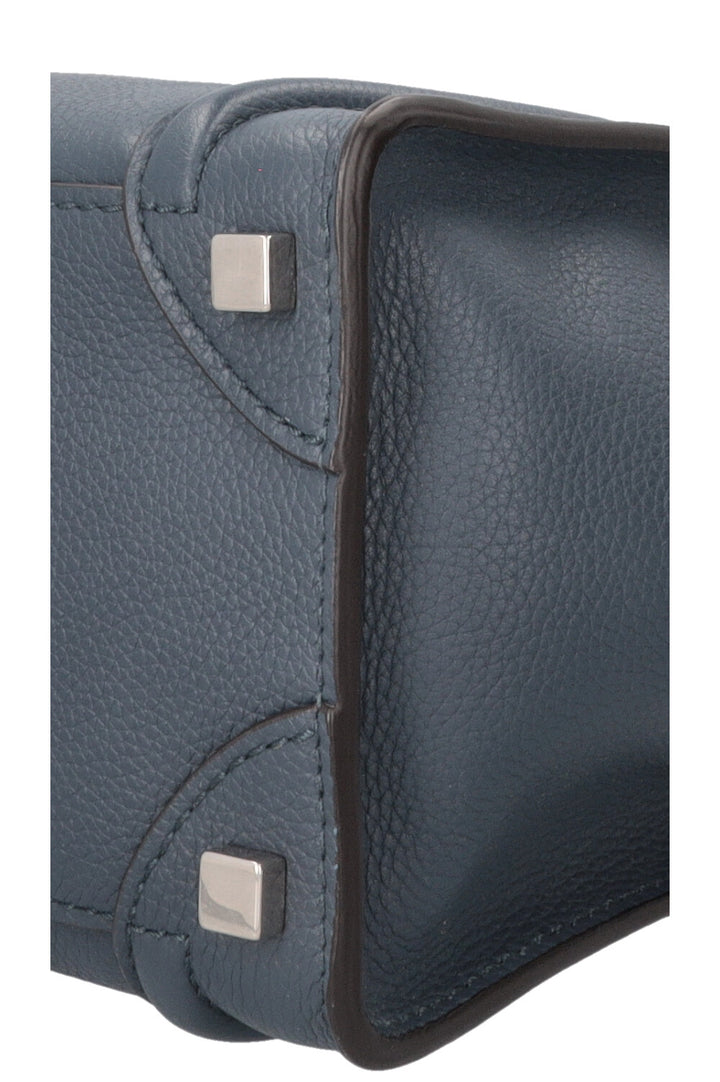 CELINE Micro Luggage Tote bleu