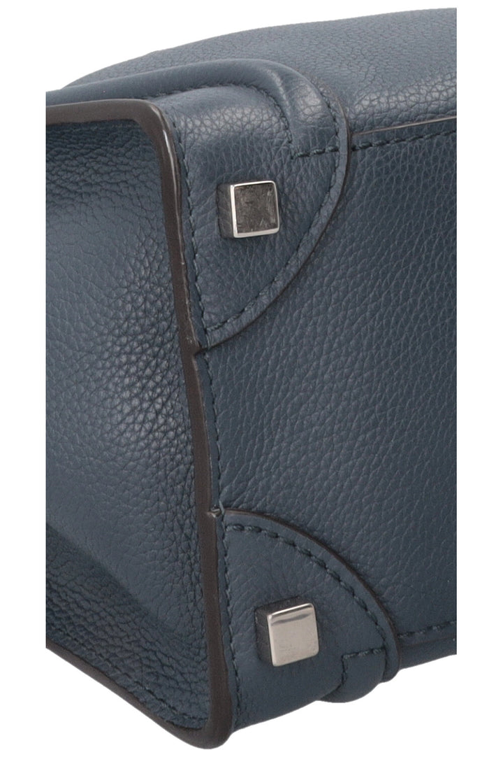 CELINE Micro Luggage Tote bleu