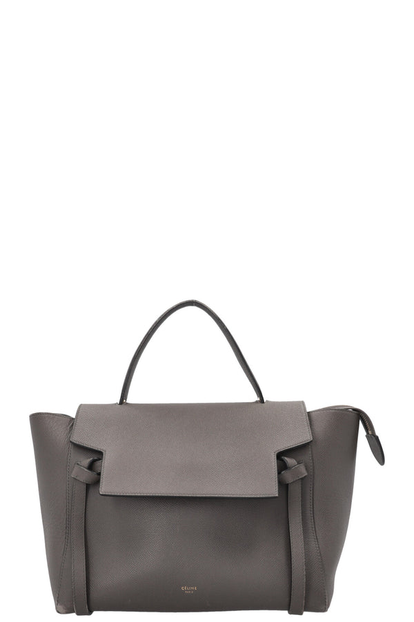 CELINE Mini Belt Bag Grained Leather Grey