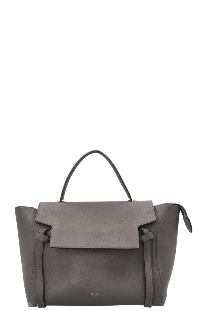 CÉLINE Mini Belt Bag Grained Leather Grey