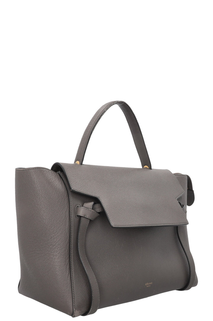 CÉLINE Mini Belt Bag Grained Leather Grey
